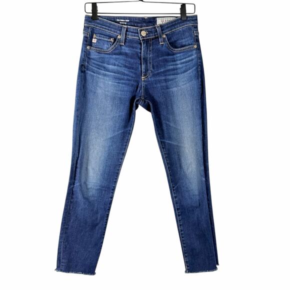 Adriano Goldschmied AG Denim The Prima Crop Jeans Cigarette Crop Mid Rise Sz 26R - Picture 2 of 11